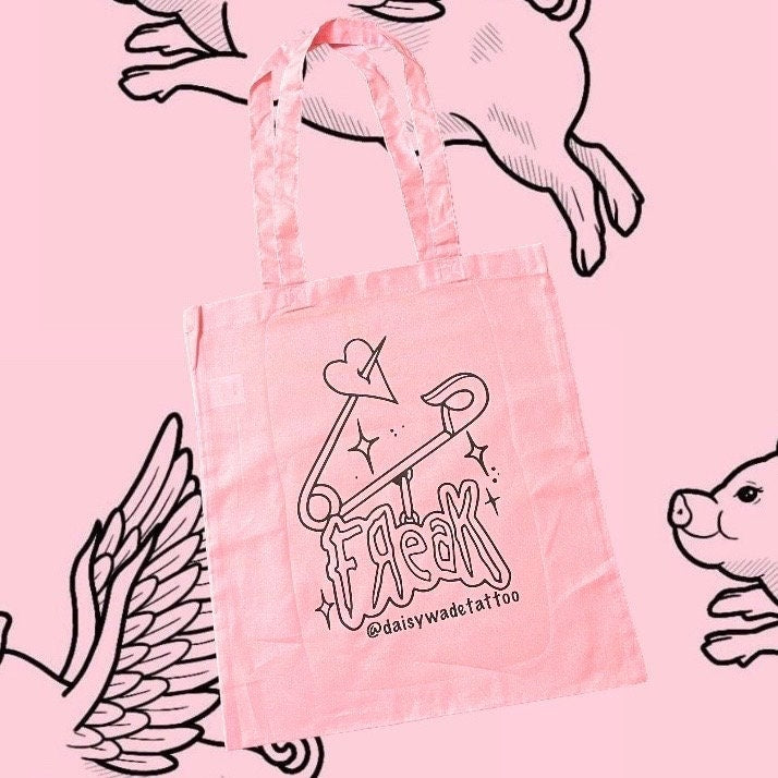 Pink Freak Korn, Nu Metal, Cotton Tote Bag, Reusable