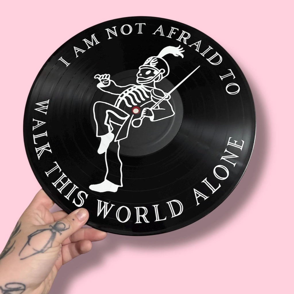 White Famous Last Words My Chemical Romance Inspired , Record Wall Art, Gothic, Music Lover, Gift, Vinyl, Tattoo Style, Retro